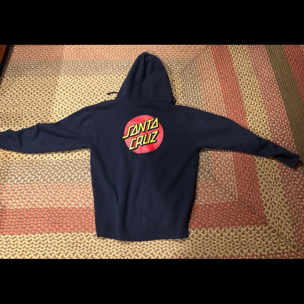 New Santa Cruz red dot zip up hoodie.